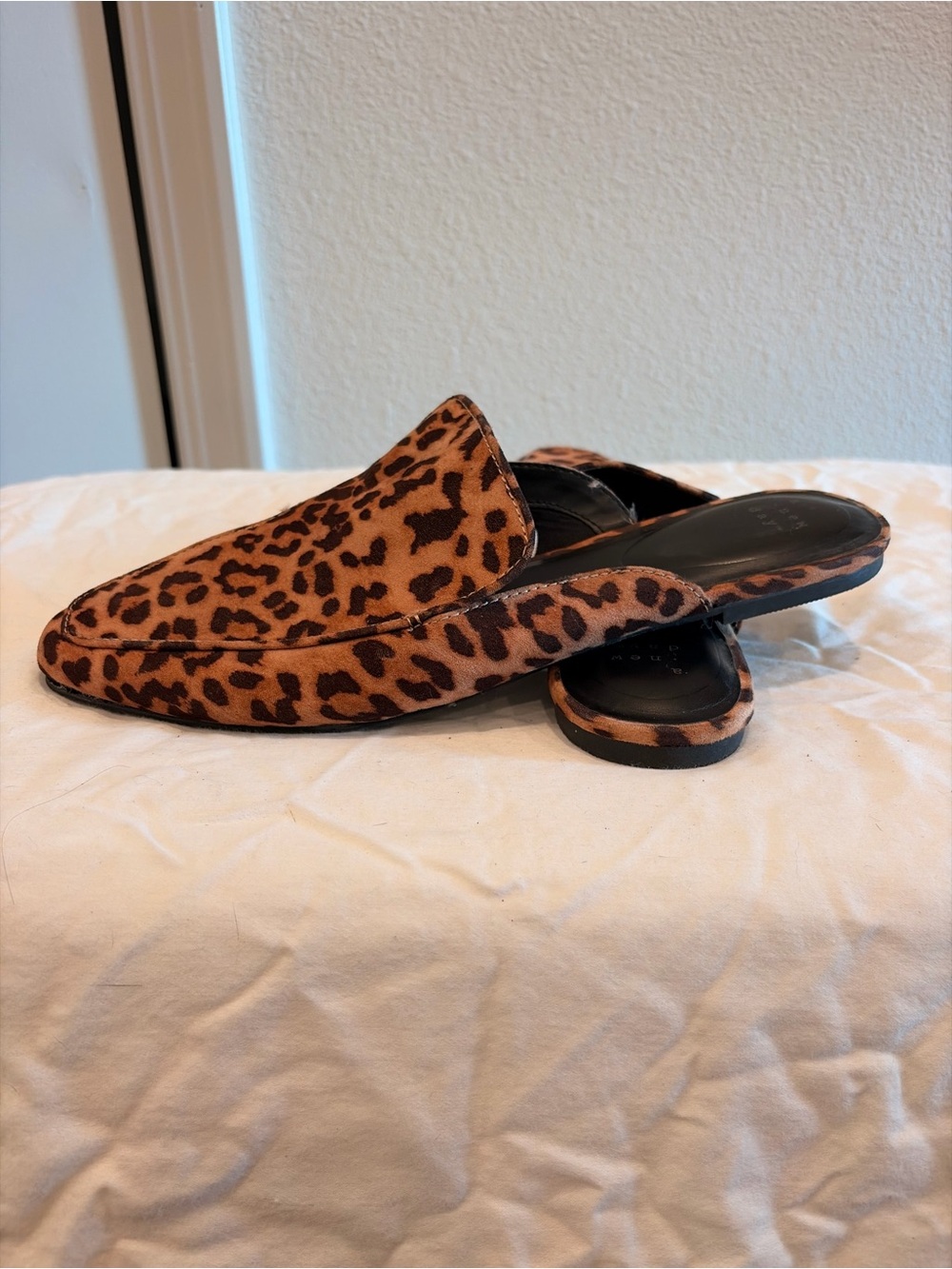 a new day Leopard Print Slip-On Mules - Brown & Black